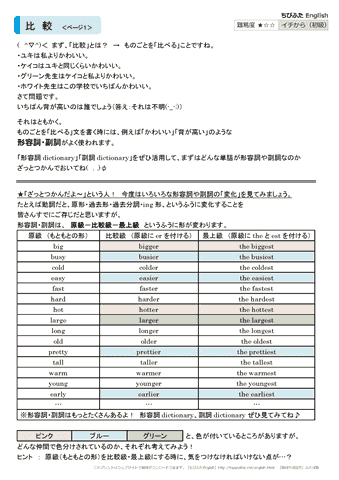 【解説プリント】 　比較