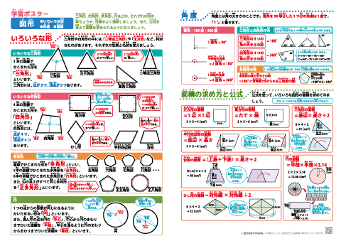 いろいろな形と角度、面積の公式