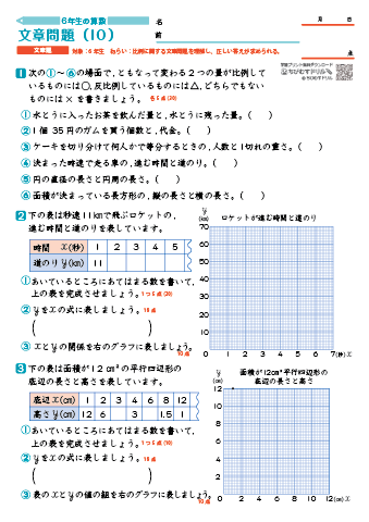 小６算数 文章問題-10